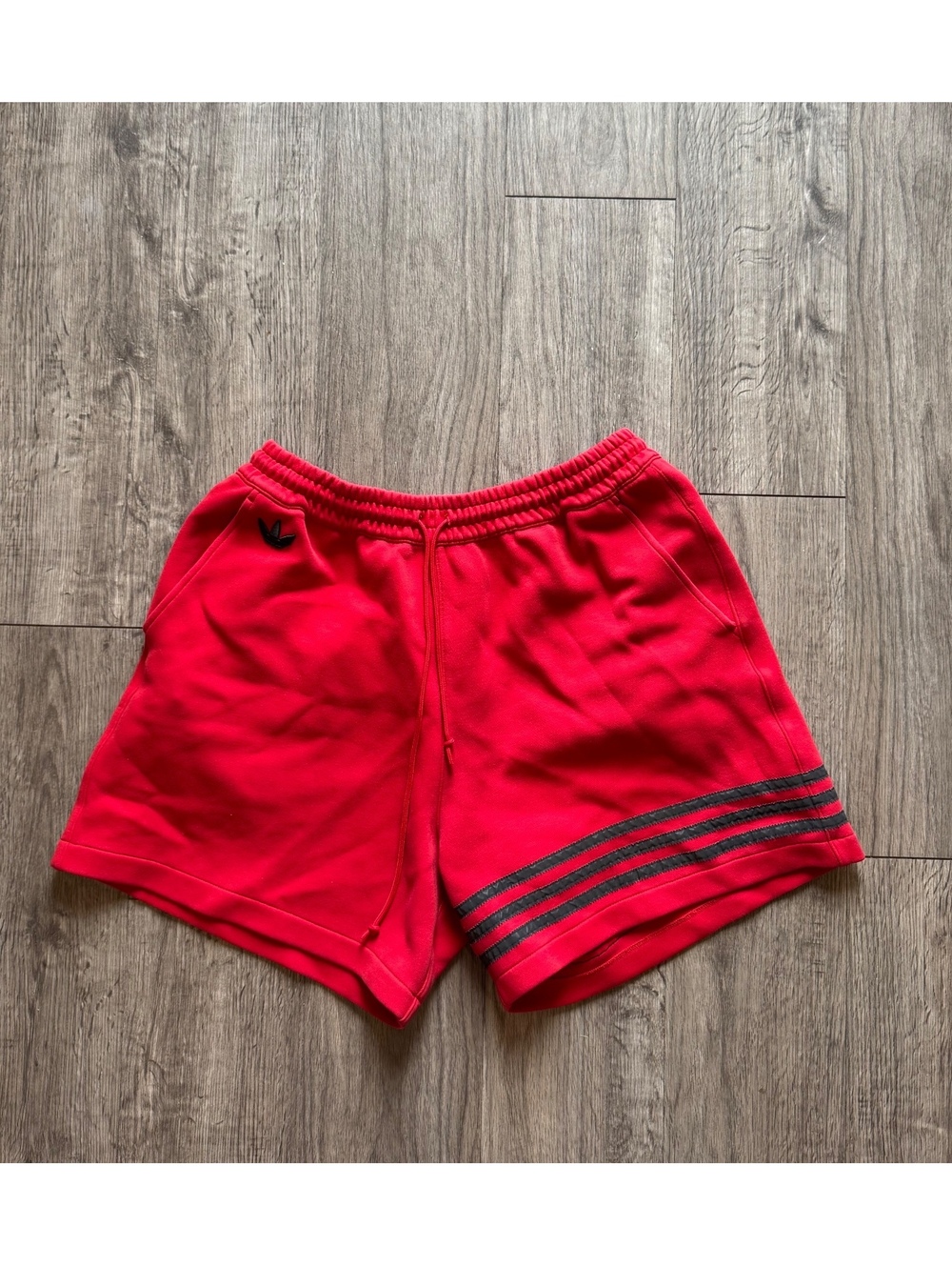 Adidas Originals Red 3 Stripe Shorts Size XL